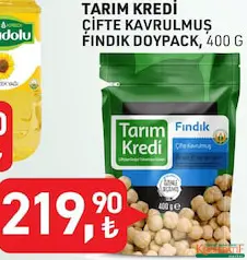 TARIM KREDİ ÇİFTE KAVRULMUŞ FINDIK DOYPACK 400 G